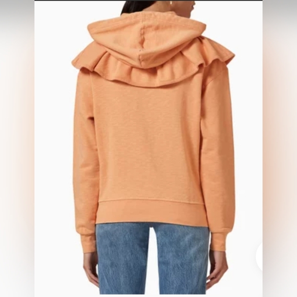 NWT Ulla Johnson Lolla Ruffle-collar Hoodie in Cotton-fleece  size Small $330 - Picture 4 of 17